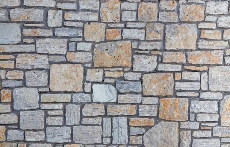 Murs en pierre joint Mortier